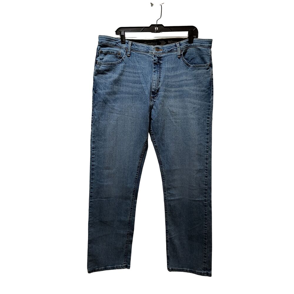 Wrangler Authentics Jeans Men's 38x31 Straight Blue Stretch Denim 10ZM1CSCH